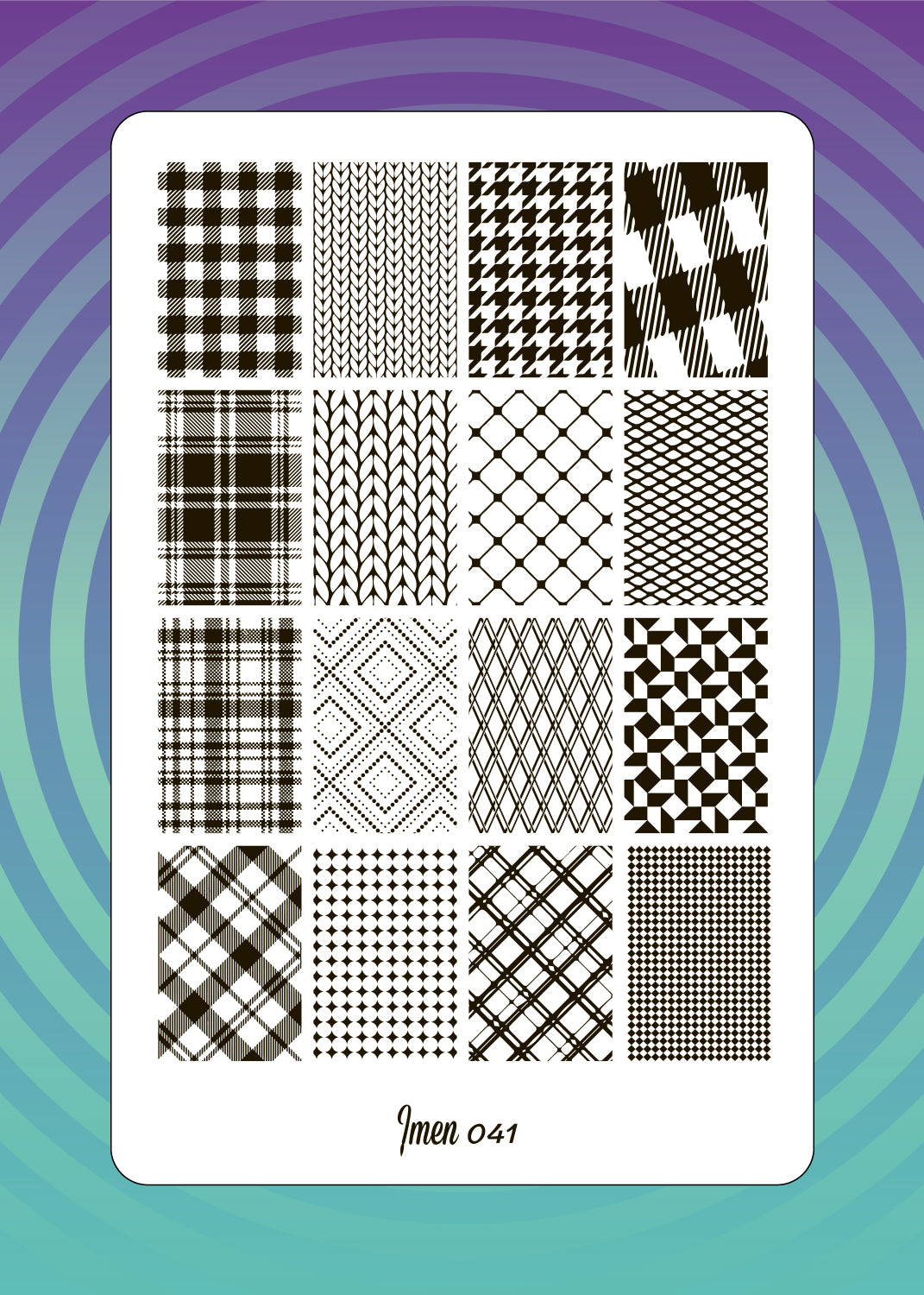 Stamping Platte Schablone Nr. 41 von Imen