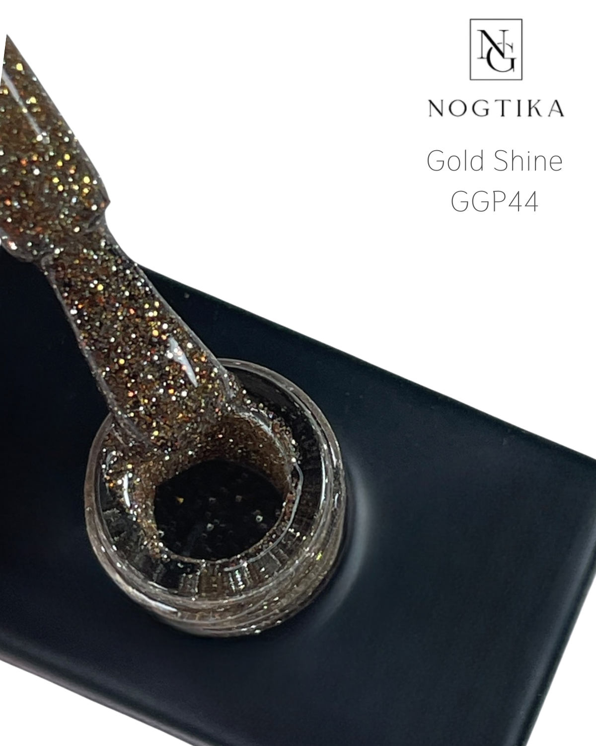 Glitter Gel Polish # 44 Gold Shine (12ml) TPO-free