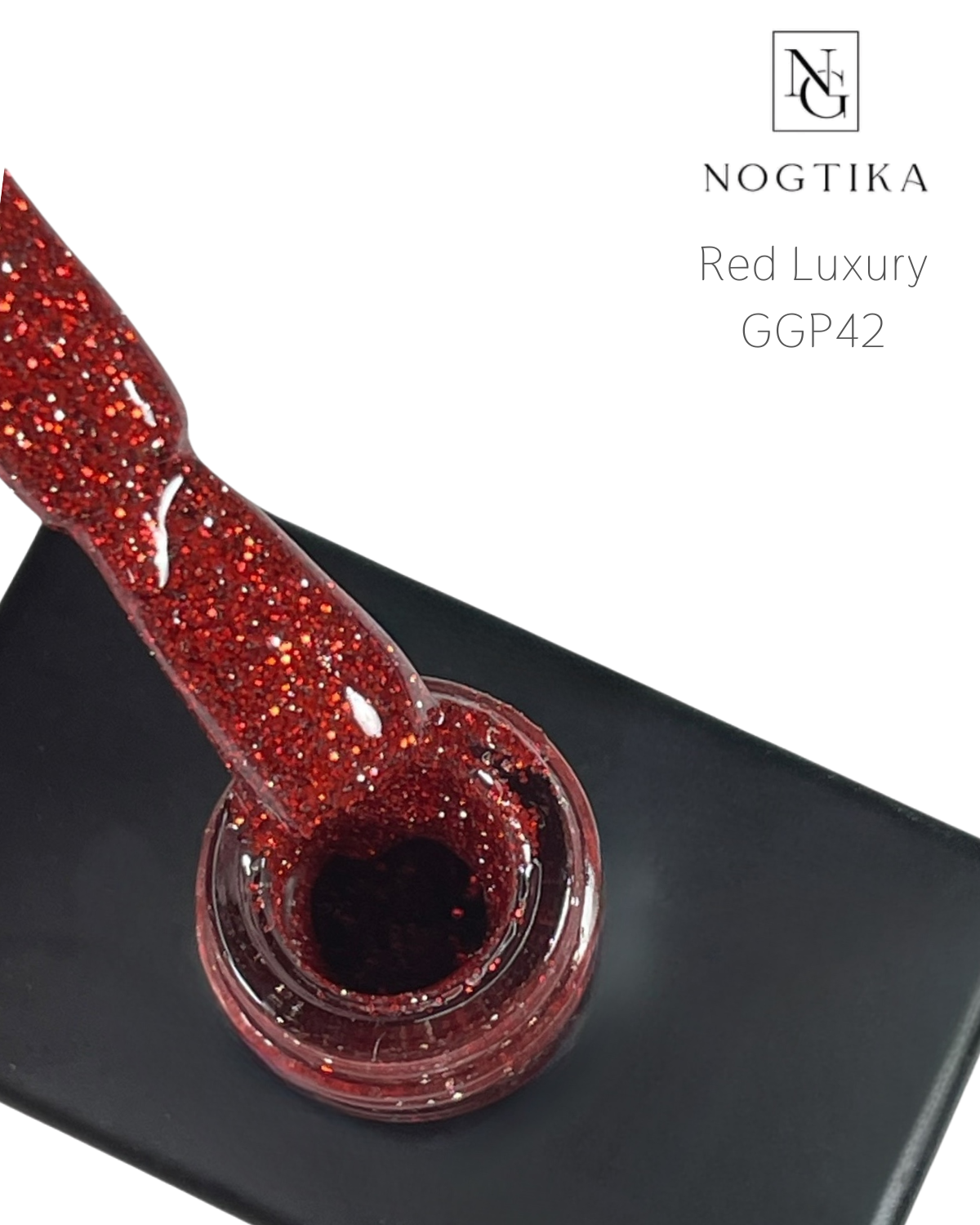 Glitter Gel Polish # 42 Red Luxury (12ml) TPO-free