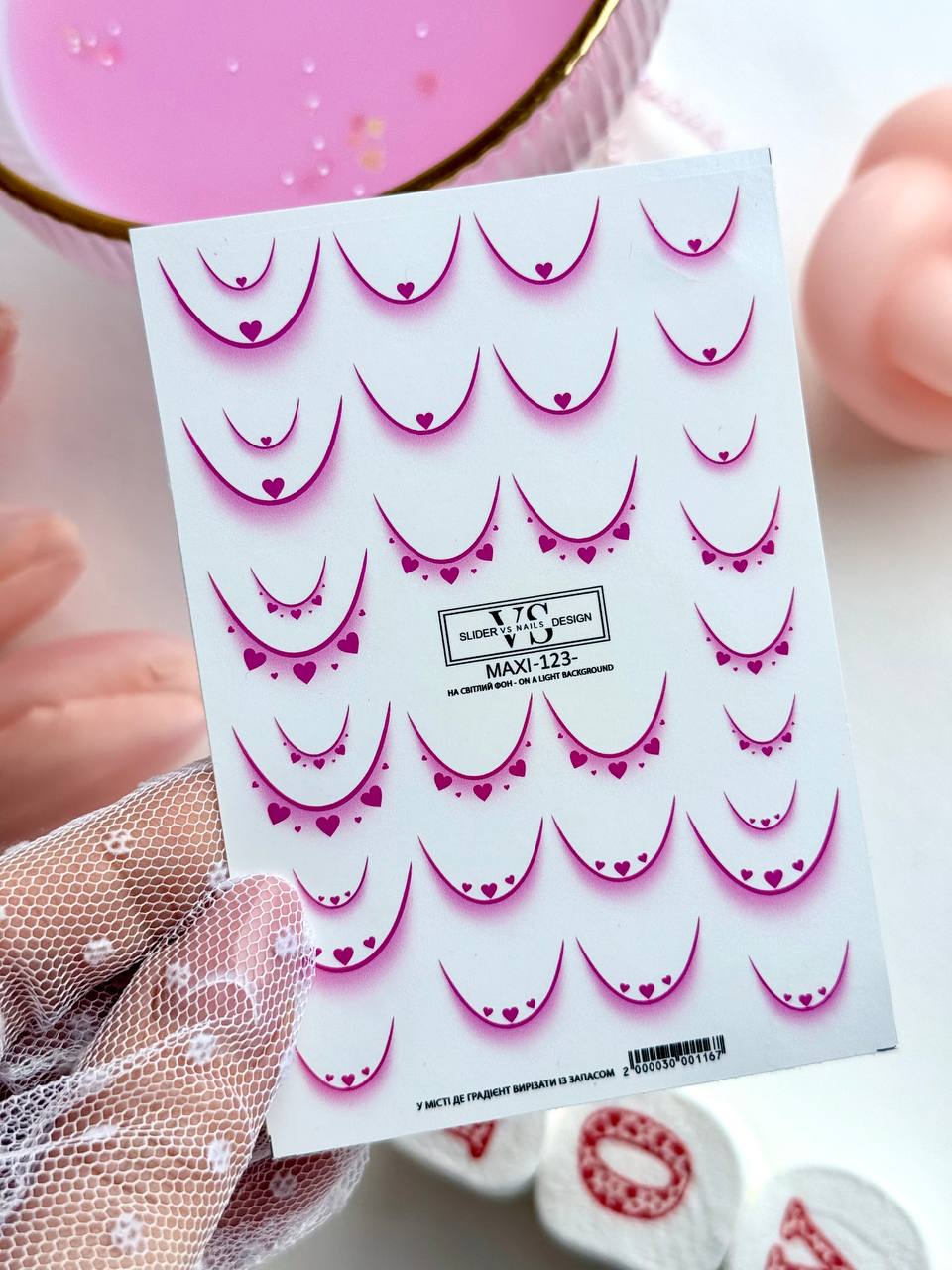 Slider maxi (adesivi rimovibili con acqua) 123 di VS Nails