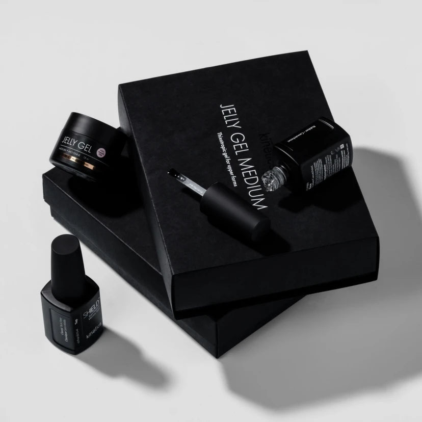 NEU Kinetics (TPO/HEMA-free) Testpaket TREND TRIO Shield Gel in Bottle #937, #938 und Nude Top Stone#939