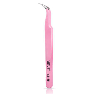 Tweezers for nail art made of stainless steel pink