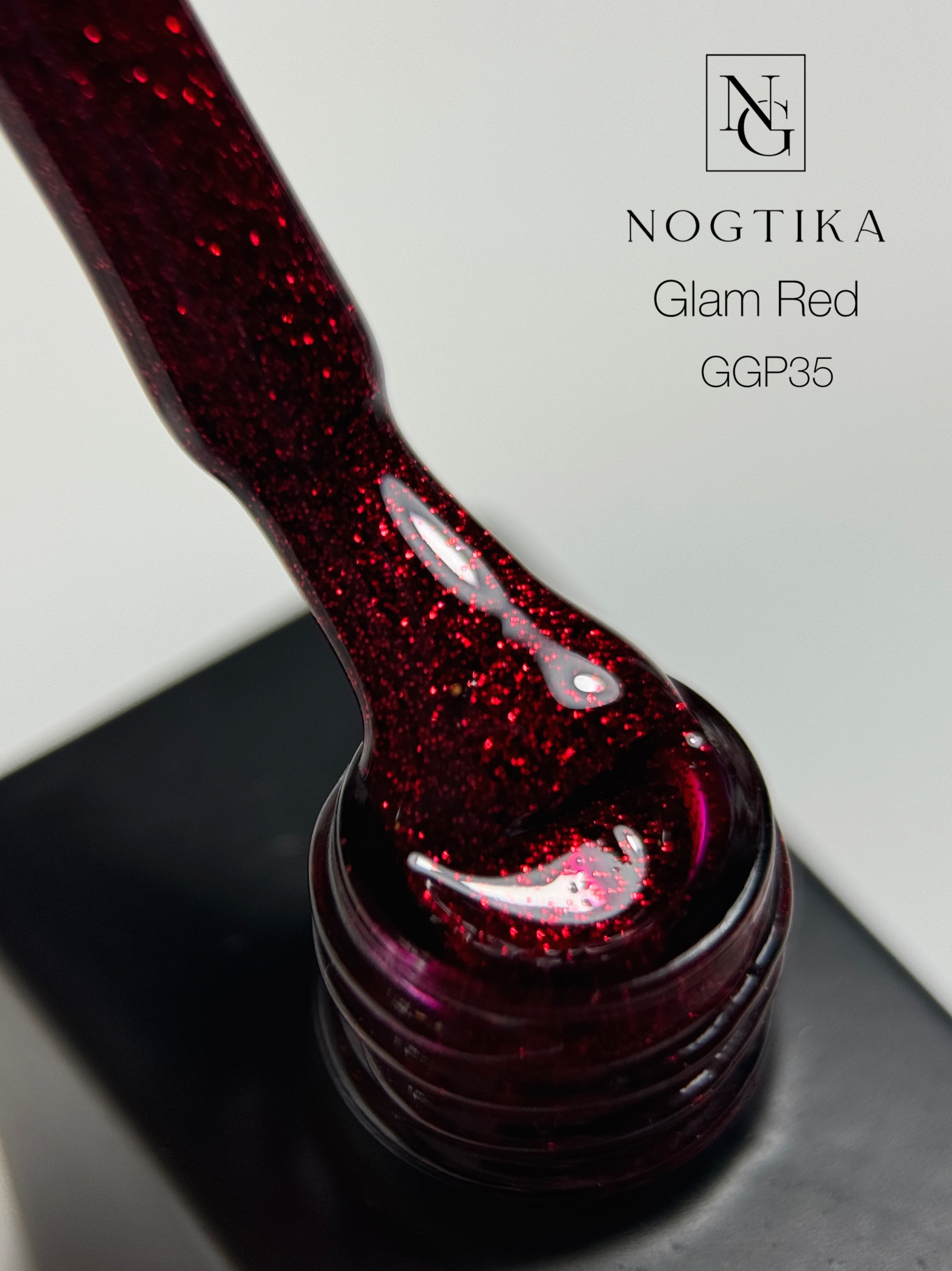 Glitter Gel Polish # 35 Glam Red (12ml) TPO-free