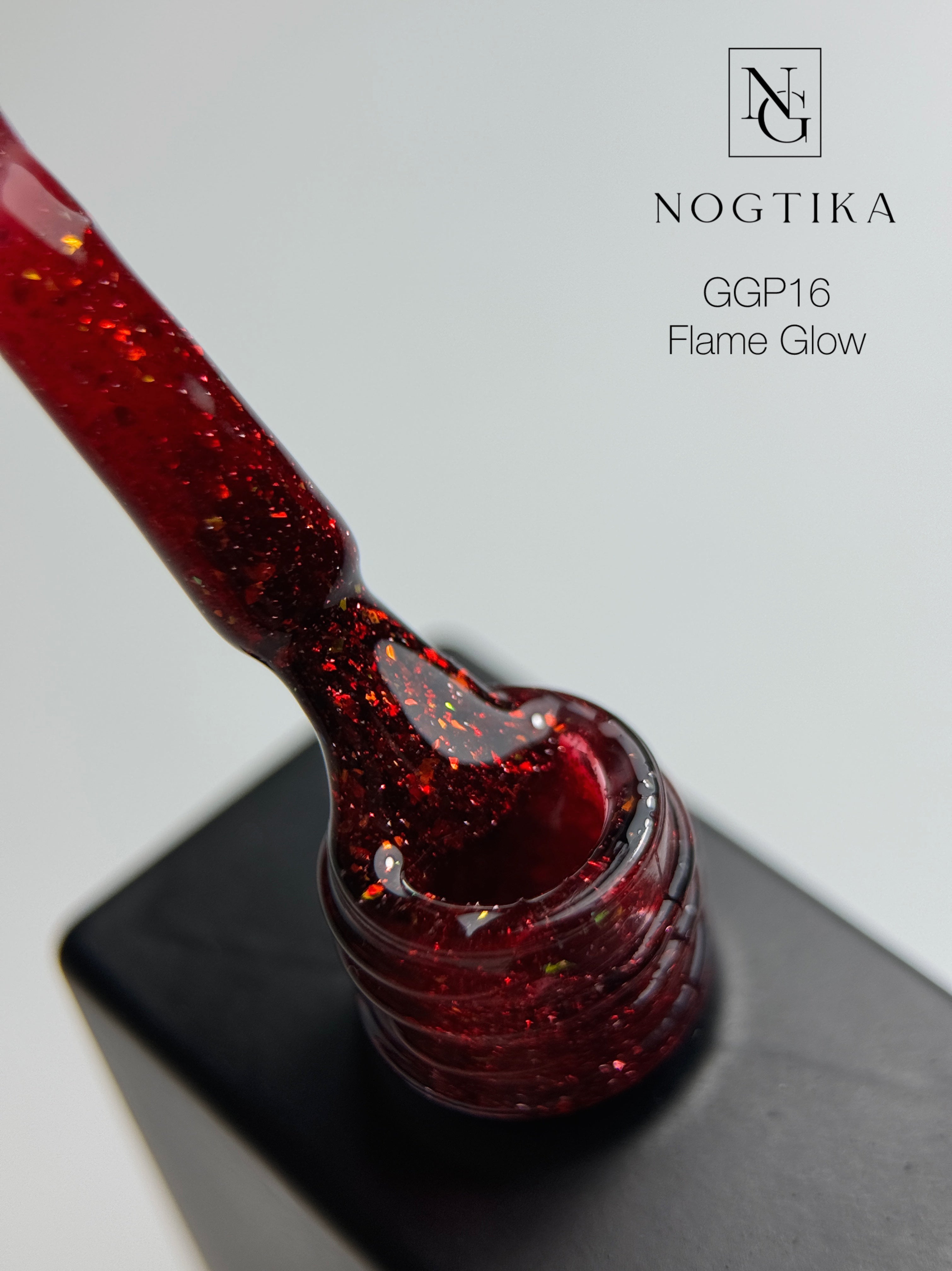 Glitter Gel Polish Flame Glow Nr. GGP16 (12ml) TPO-free