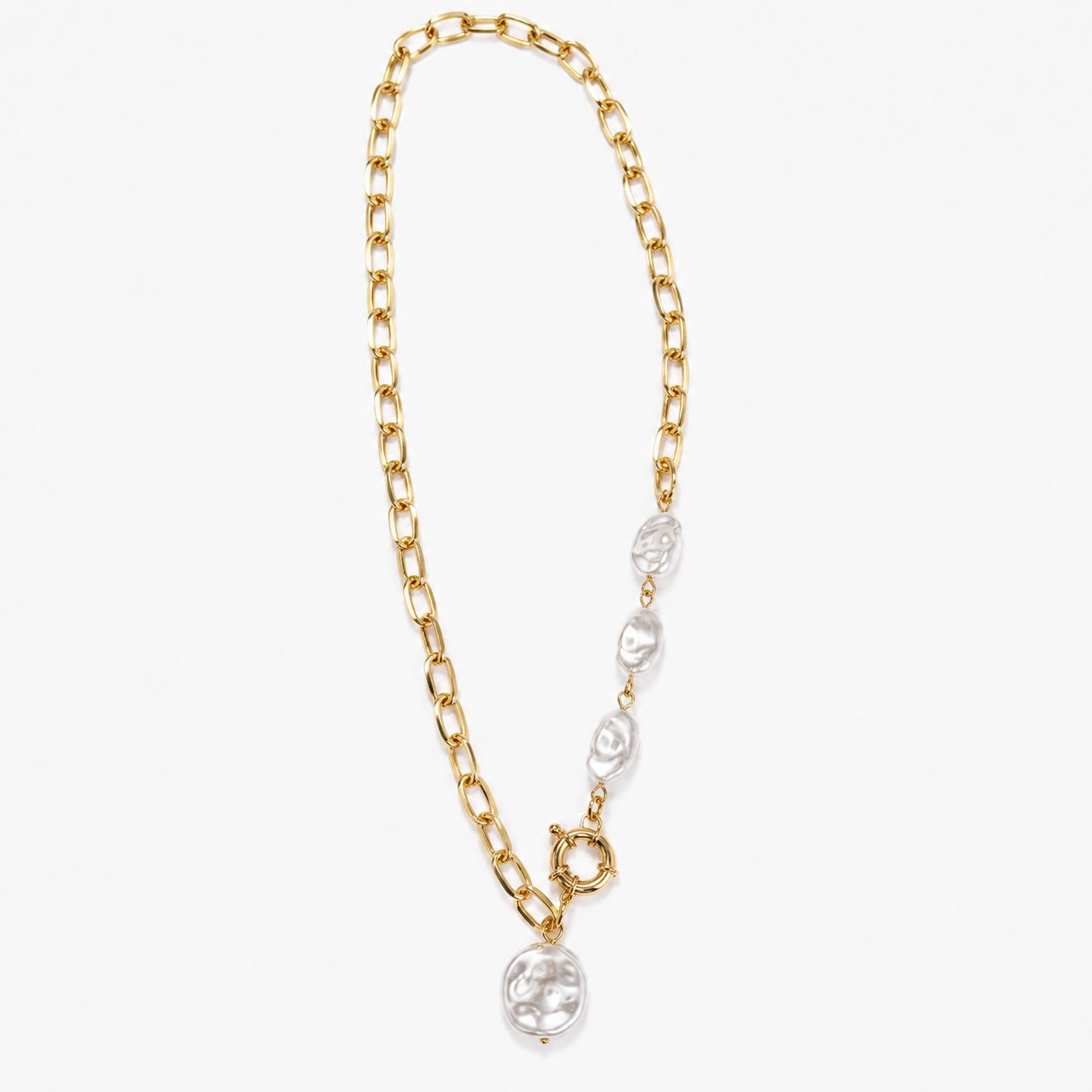 Stylische asymetrische Kette in gold (Modeschmuck) 4