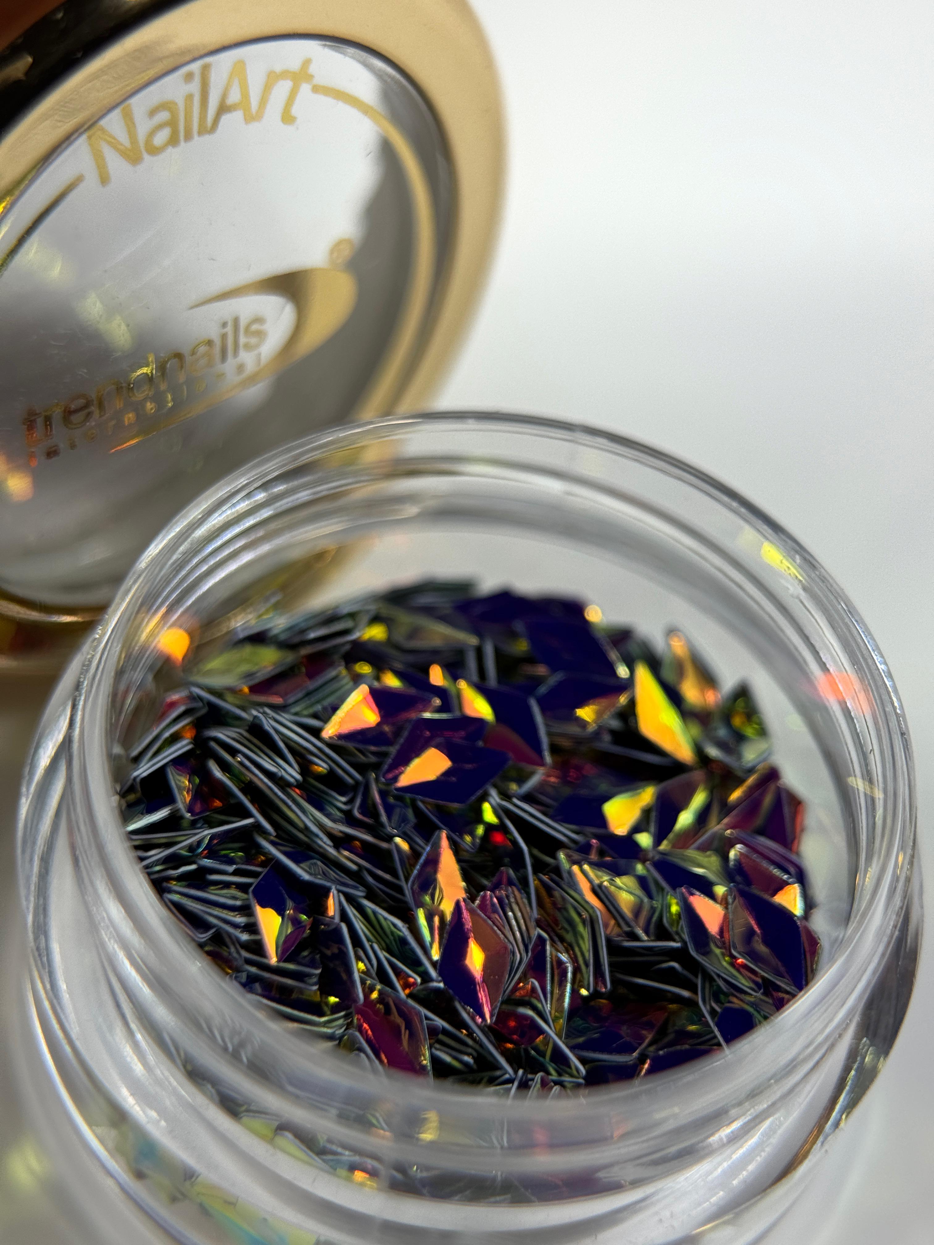 Nail Art Pailletten in verschiedenen Farben irisierend Raute von Trendnails