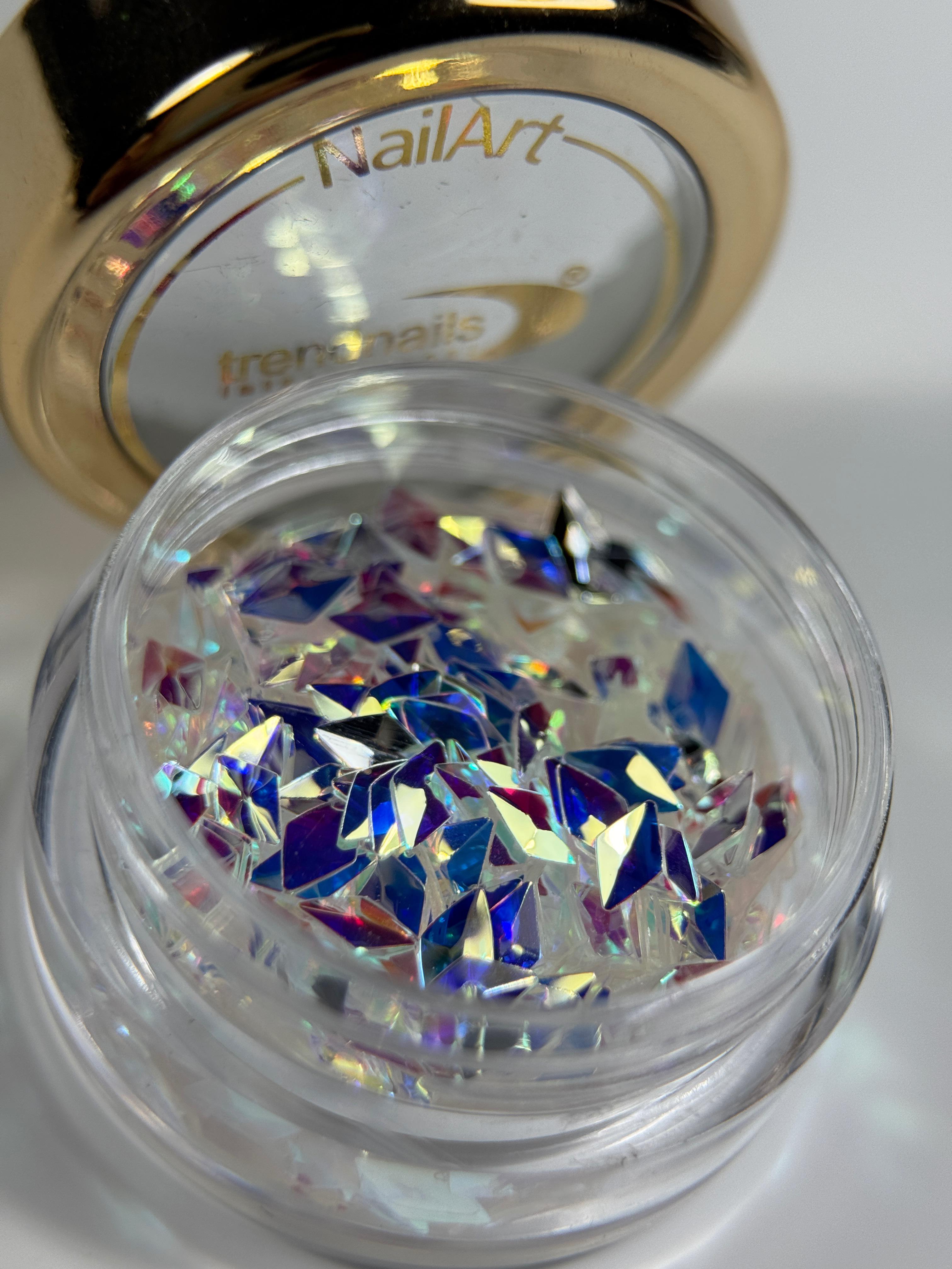 Nail Art Pailletten in verschiedenen Farben irisierend Raute von Trendnails