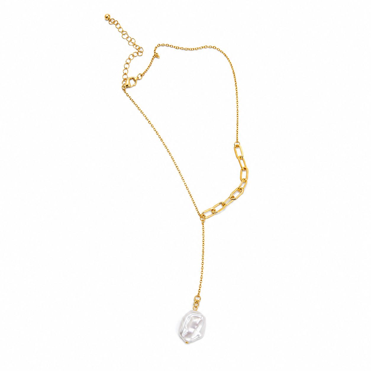Stylische asymetrische Kette in gold (Modeschmuck) 5