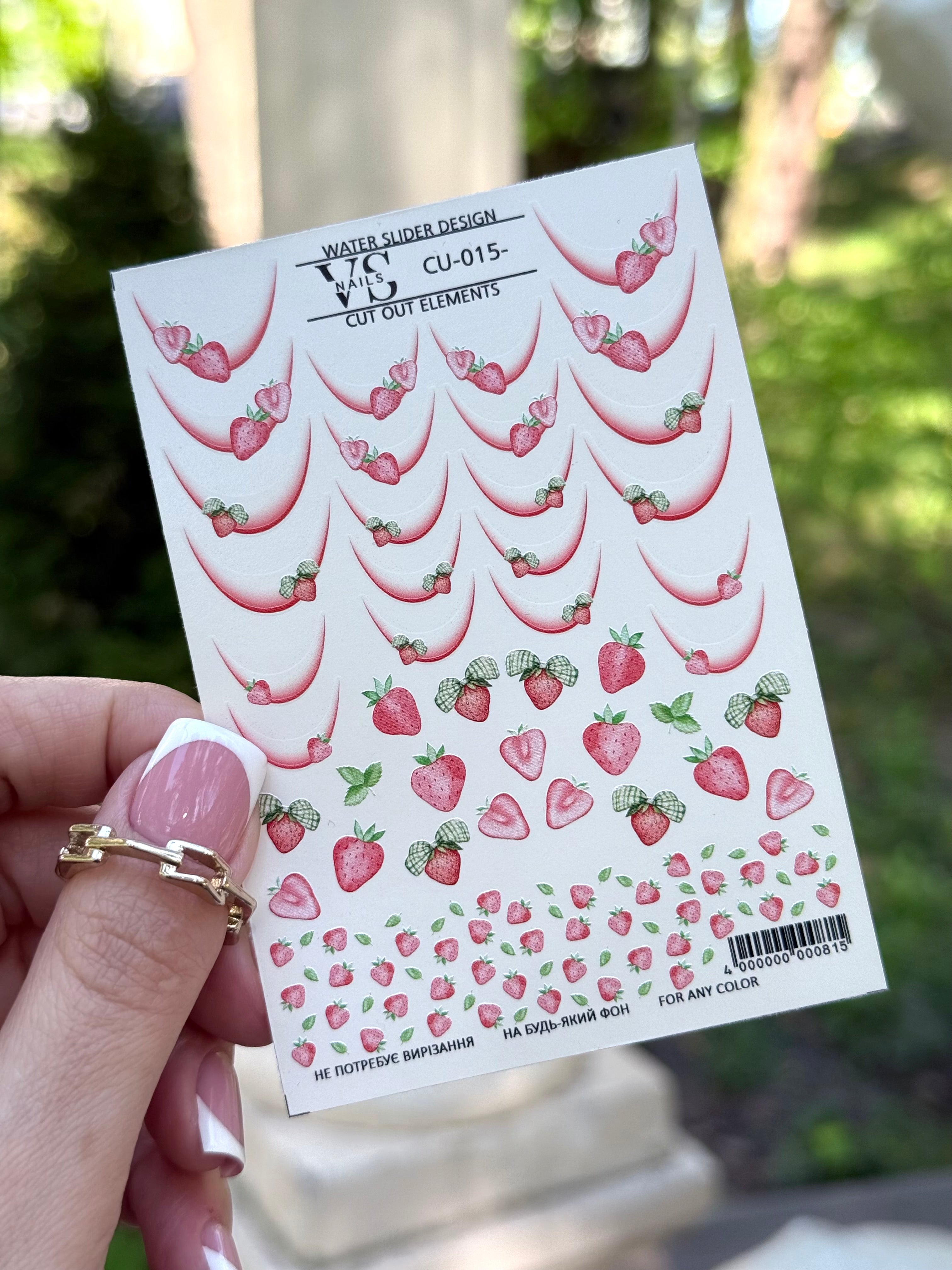 Slider CUT OUT ohne Auschneiden (Wasserlösliche Aufkleber) CU15 von VS Nails