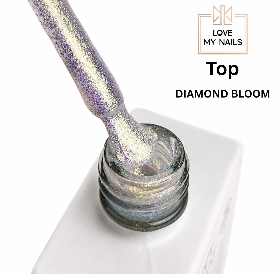 Glitter Top Coat Diamond Bloom NO WIPE 12ml von Love My Nails (TPO-free)