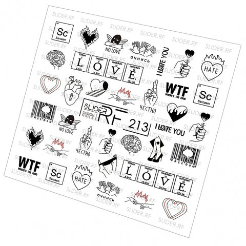 Sticker Design RF213  (Wasserlösliche Aufkleber) Слайдер