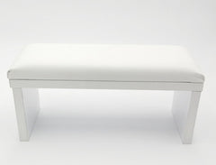 Handauflage mit Lederkissen eckig (weiß)