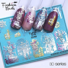 Design adesivo 3D Nr.68 (Adesivi solubili in acqua)