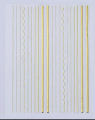 Sticker dehnbare Streifen Linien und Punkte gold