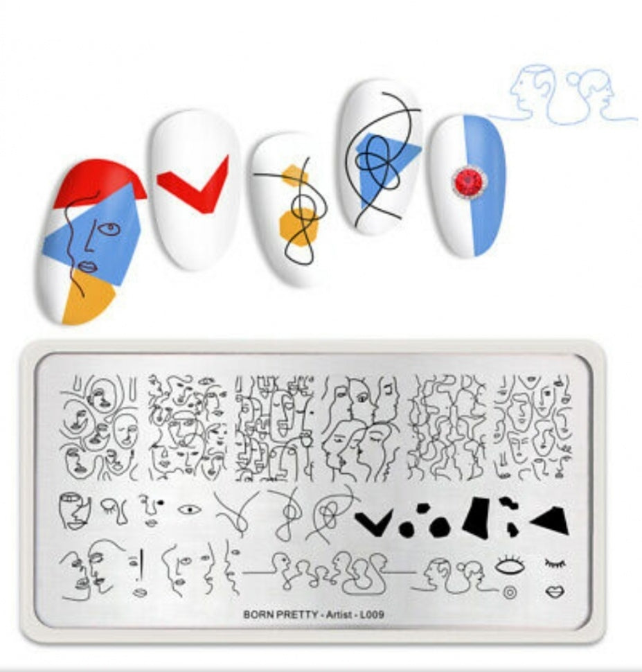 Stamping Plate Stencil Artist L009