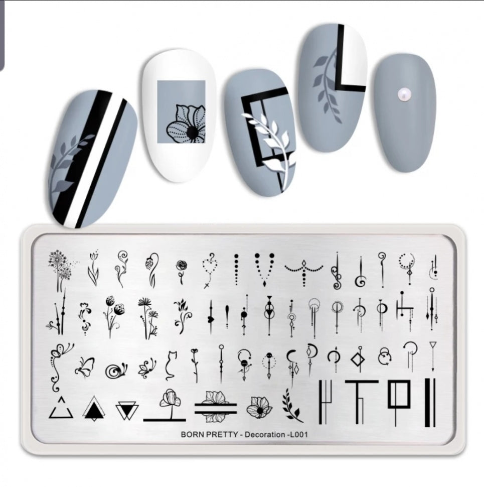 Stamping Plate Stencil Shapes DL001