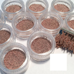 Caviar Beads Gold Rose (Metall Mini Perlen) Gr. 1,0 mm