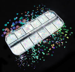 Nailart Set: Sterne, Herzchen und Schmetterlinge