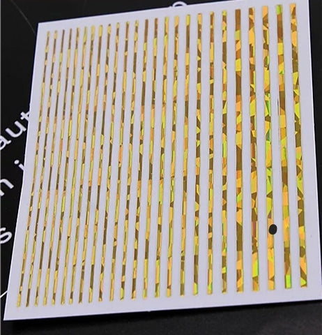 Sticker irisierende Streifen in gold