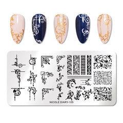 Stamping Platte Schablone Ornamente ND-105