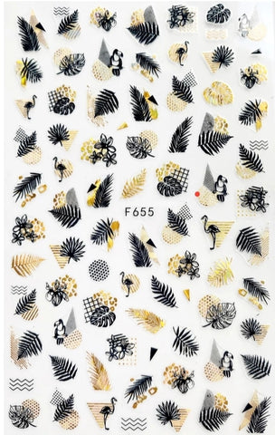 Sticker in schwarz-gold