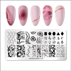 Stamping Platte Schablone verschiedene Motive ND-178