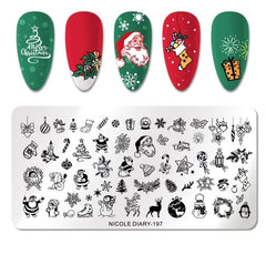 Stamping Platte Schablone Wintermotive ND197