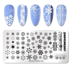 Stamping Platte Schablone Wintermotive ND120