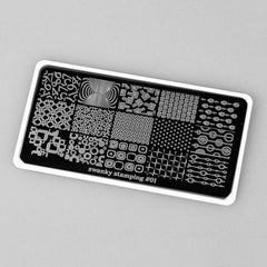 Stamping Platte Schablone  Nr. 01 von Swanky