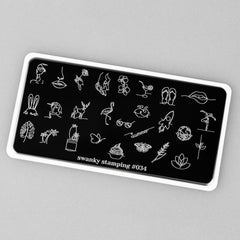 Stamping Platte Schablone  Nr. 034 von Swanky