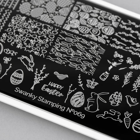 Stamping Platte Schablone  Nr. 069 von Swanky