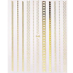 Selbstklebende Sticker Deko Streifen gold Nr. 548