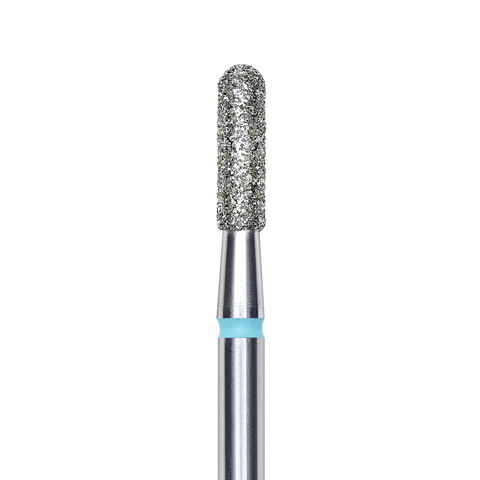 Fresa a cilindro arrotondata con punta in diamante medio (azzurro) nelle dimensioni: 1,4mm 2,3mm 2,5mm di STALEKS