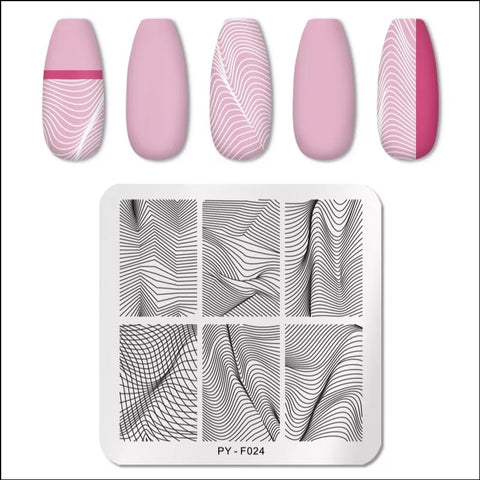 Stamping Platte Schablone verschiedene Motive PY-F024