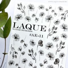 Sticker Design AE11 nero di LAQUE (adesivi solubili in acqua)