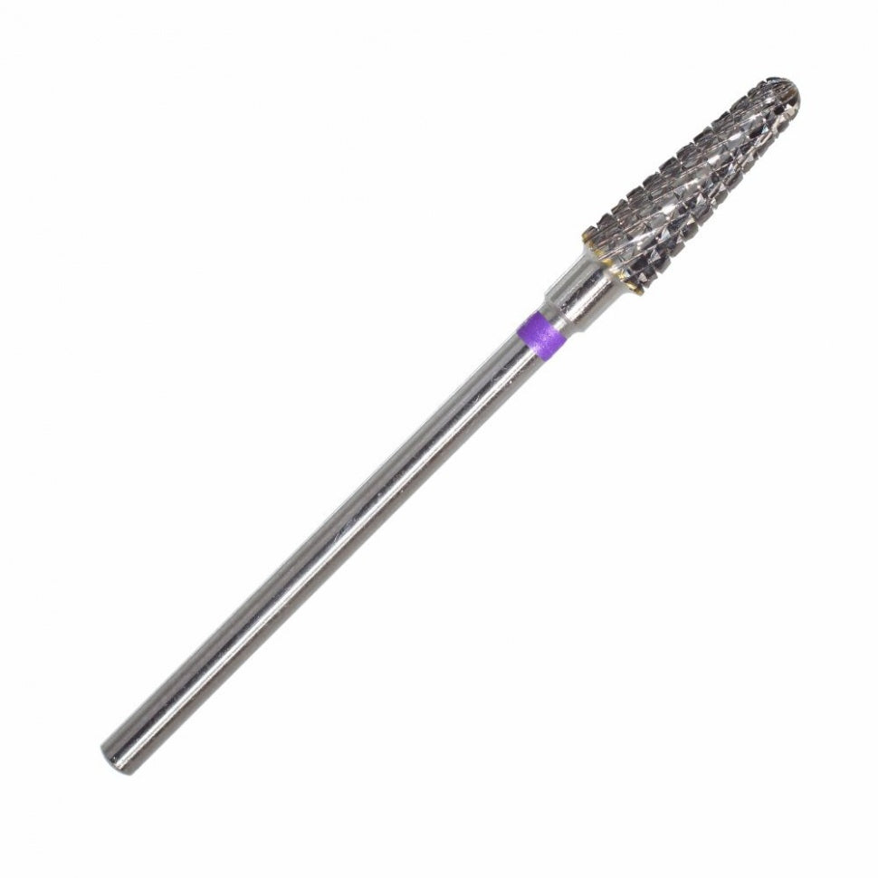 Milling cutter attachment carbide bit round cone (violet) coarse in sizes 4.0mm to 4.5mm from KMIZ 