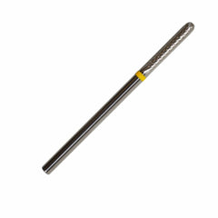 Fresa in metallo duro a cilindro con punta arrotondata (gialla) super fine 2,3 mm di KMIZ