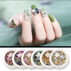 Set di gioielli per nail art in diversi colori