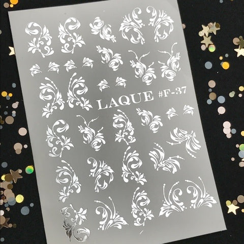 Sticker Design F-37 silber von LAQUE (Wasserlösliche Aufkleber)