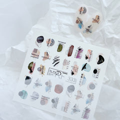 Design del sticker RF333 (adesivi solubili in acqua)