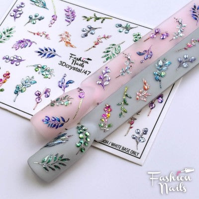 Sticker Design Crystal 3D Nr. 47 (Wasserlösliche Aufkleber)