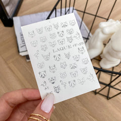 Sticker Design F-29 silber von LAQUE (Wasserlösliche Aufkleber)