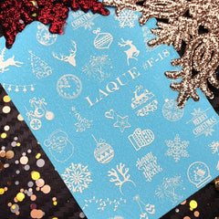 Sticker Design F-18 weiß von LAQUE (Wasserlösliche Aufkleber) Wintermotive