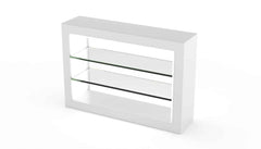Tisch Vitrine beleuchte mit 2 Glasregalen