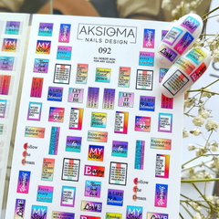 Sticker Design AK092 (Wasserlösliche Aufkleber) von Aksioma