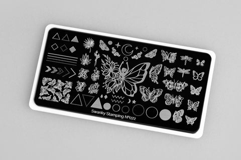 Stamping Platte Schablone  Nr. 072 von Swanky