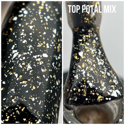 Top Potal MIX in argento e oro (gel lucido senza strato di dispersione) 8ml di NOGTIKA