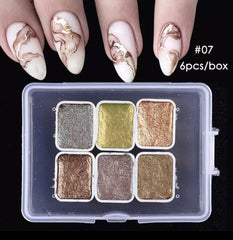 Aquarell Metallic Farben (6 Farben)