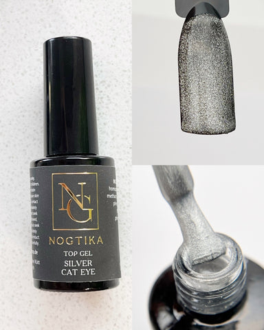 Top Silver Cateye (gel per unghie senza strato di dispersione) 8ml di NOGTIKA