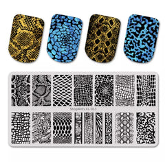 Stamping Platte Schablone  Reptilien